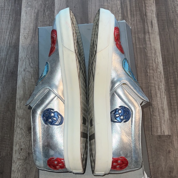 Alexander McQueen Multicolored Skull Slip-Ons - Picture 5 of 13